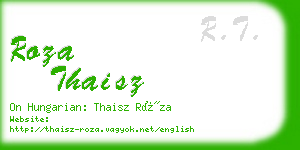 roza thaisz business card